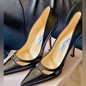 NWB - Jimmy Choo Patent Leather Point-Toe Pumps  Size 37 (EU) 6.5 (US)